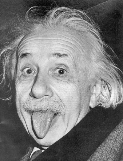 Funny Albert Einstein photo helps with image traffic